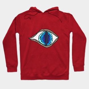 Blue Eye design, An eye drawing with a flaming pupil. A cool, cute eye design. Hoodie